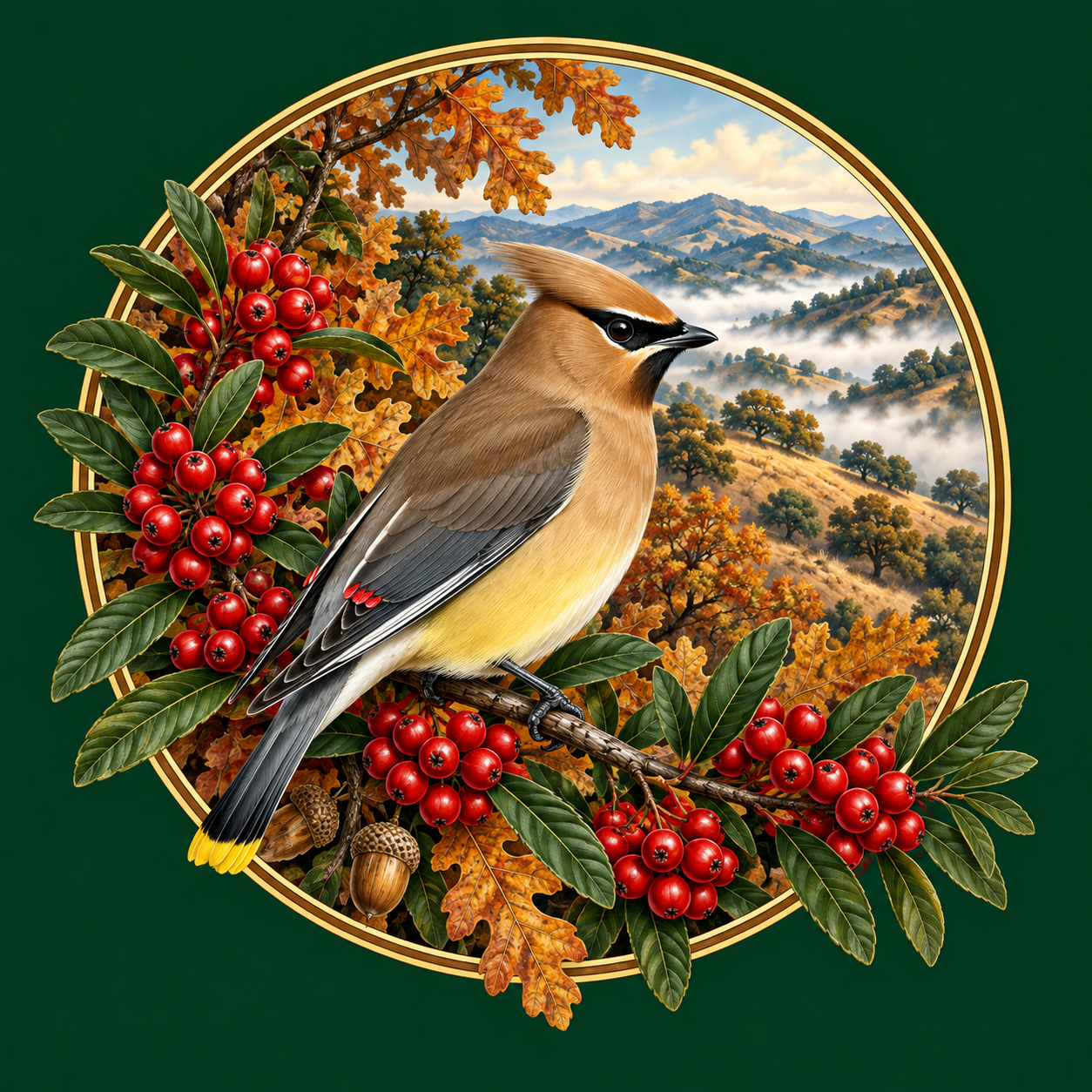 Naturalist illustration representing seasonal specialties